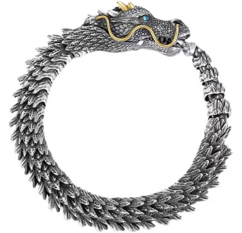 Eyecatcher Armkette Retro Drachen Unisex Armband silber gold Gothic Punk Rocker mystisch (kein Set) von Eyecatcher