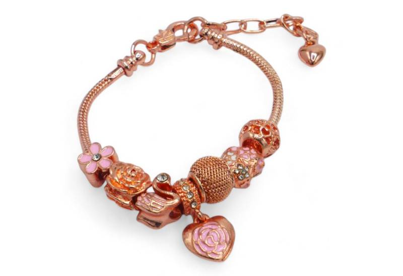 Eyecatcher Armkette Verspielte Rosé Armkette Anhänger Herz Schwan Blume Botschaft (kein Set) von Eyecatcher