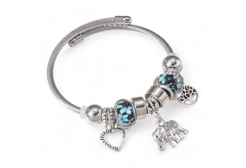 Eyecatcher Armkette Verspielte Silber Armkette Anhänger Elefant Baum Herz Kugeln Armband (kein Set) von Eyecatcher