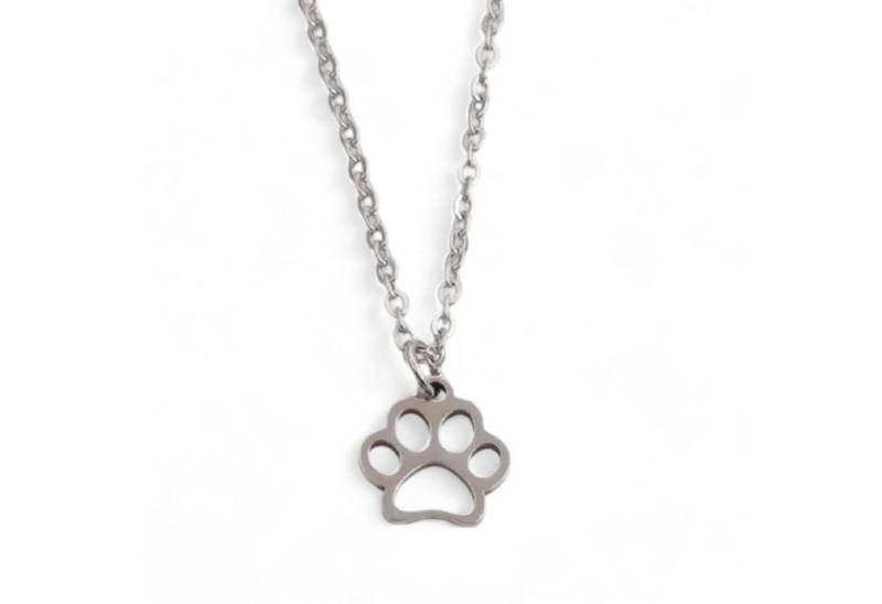 Eyecatcher Edelstahlkette Hunde Katzen Pfote Halskette Gold oder Silber Anhänger Pfote (kein Set) von Eyecatcher