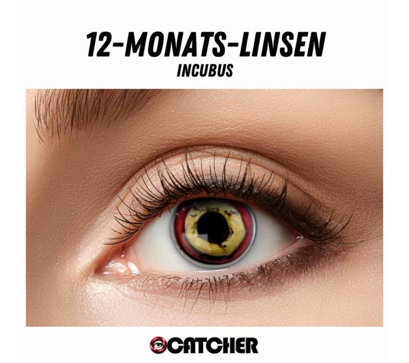 Eyecatcher Farblinsen 12 Monatslinsen Incubus Rot Gelb Motivlinse von Eyecatcher