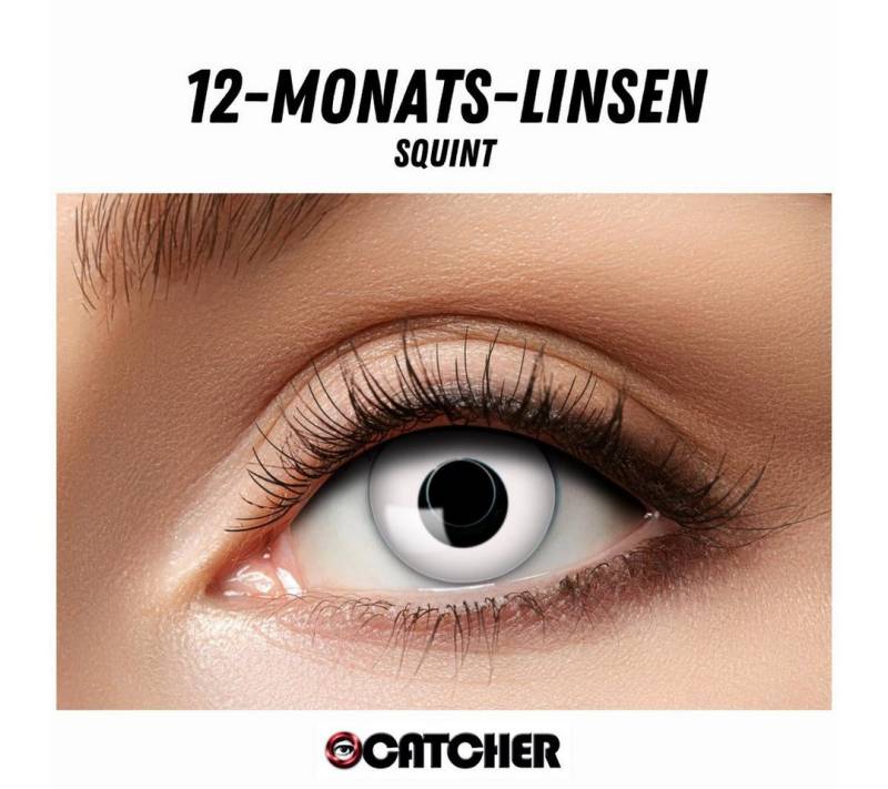 Eyecatcher Farblinsen 12 Monatslinsen Squint Weiß Schwarz Motivlinse von Eyecatcher