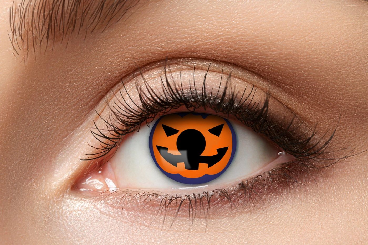 Eyecatcher Farblinsen Halloween Kürbis Kontaktlinsen. Pumpkin Orange Linsen von Eyecatcher