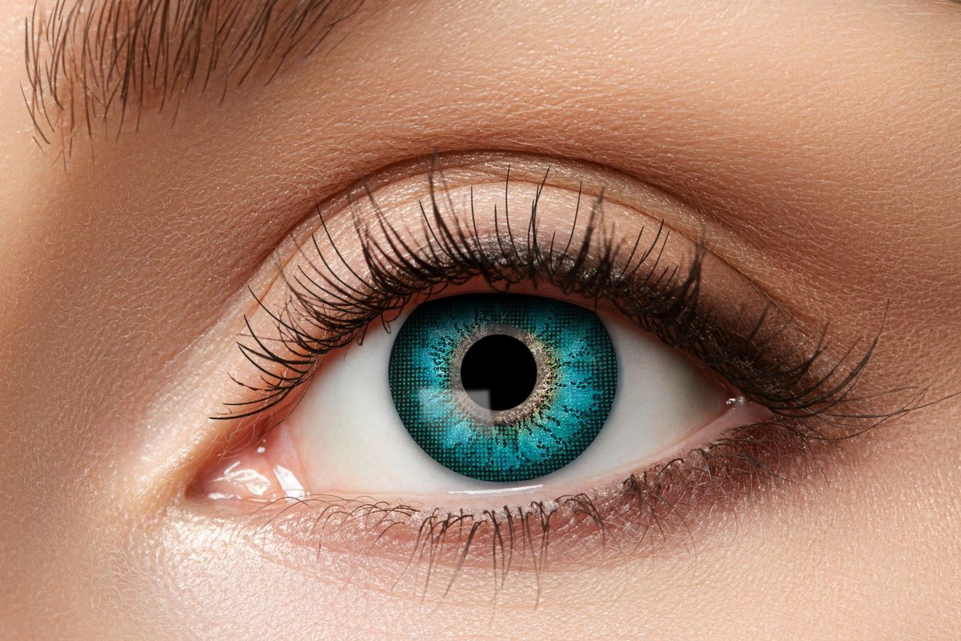 Eyecatcher Jahreslinsen Natürlich grüne Kontaktlinse mit Minus Sehstärken von Eyecatcher