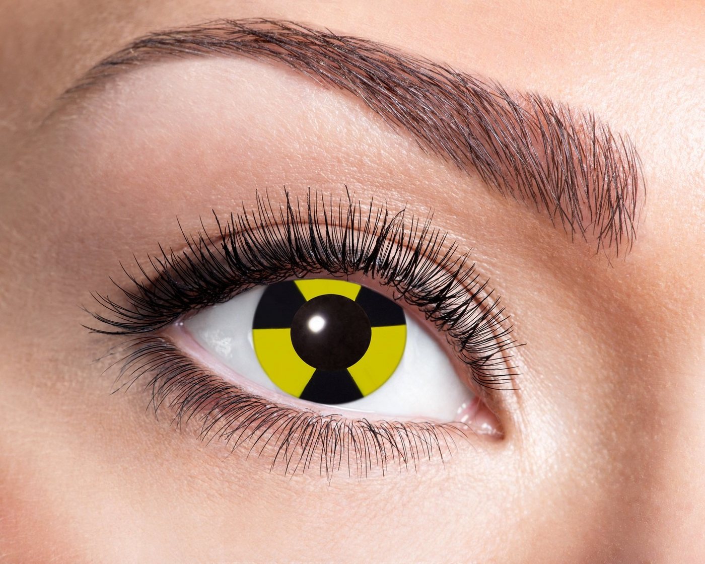 Eyecatcher Farblinsen Radioactive Kontaktlinsen. Gelbe Motivlinsen Farblinsen von Eyecatcher