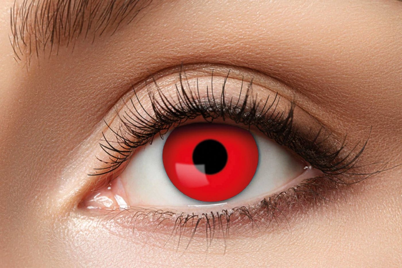 Eyecatcher Farblinsen Red Devil Kontaktlinsen. Rote Jahreslinsen. von Eyecatcher