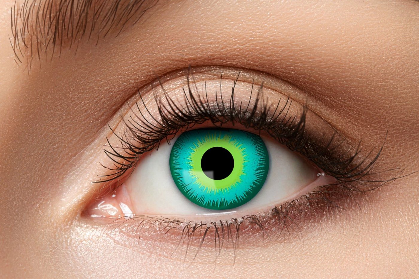 Eyecatcher Farblinsen Wochenlinsen Motivlinsen blaue und grüne Varianten von Eyecatcher