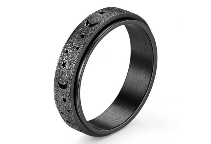 Eyecatcher Fingerring Anti Stress Fidget Ring Mond Sterne Anxiety Ring Langeweile, Drehbarer Ring, Beweglicher Ring von Eyecatcher