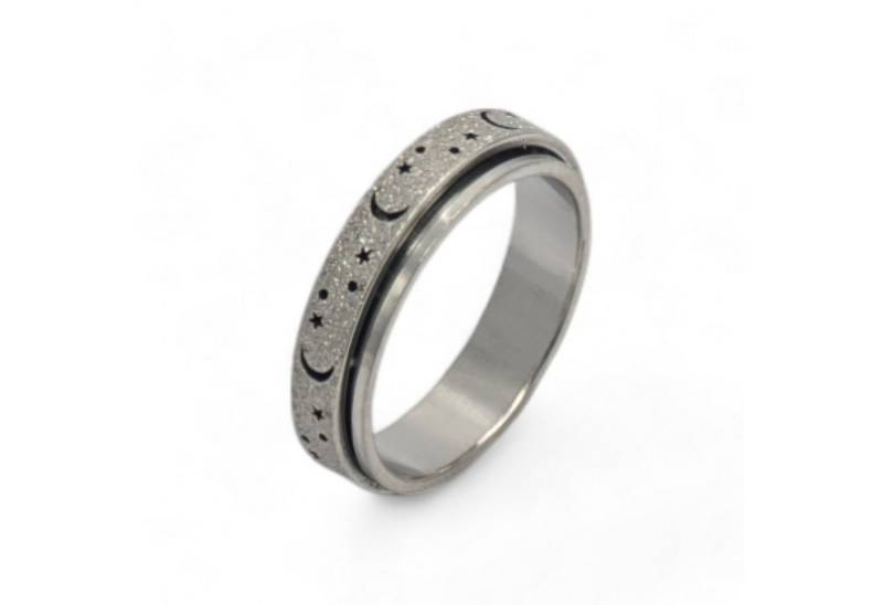 Eyecatcher Fingerring Anti Stress Fidget Ring Mond Sterne Anxiety Ring von Eyecatcher