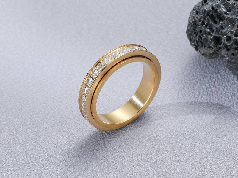 Eyecatcher Fingerring Anti Stress Ring gold oder silber mit Edelsteinen von Eyecatcher