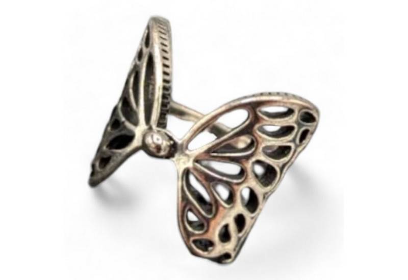 Eyecatcher Fingerring Filigraner Schmetterling Ring Onesize in Silberfarben, Filigraner Schmetterling Ring, Schmetterling filigran Silberfarben von Eyecatcher