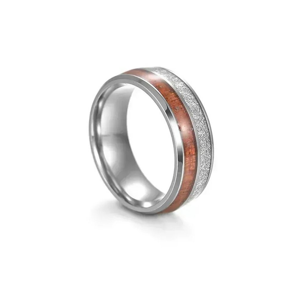 Eyecatcher Fingerring Moderne Ringe Holzmusterung oder Opaloptik streetwear casual, holz oder farbspiel von Eyecatcher