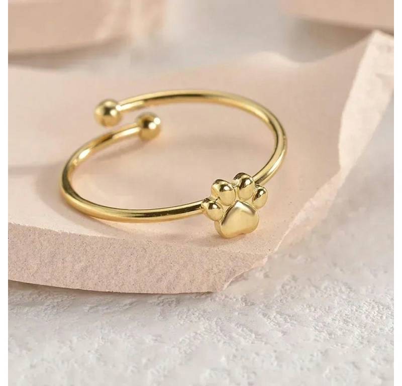 Eyecatcher Fingerring Offener süßer Pfotenabdruck Ring silber oder gold One Size, Pfoten Ring, Tierliebhaber Ring Eyecatcher Fingerring Offener süßer Pfotenabdruck Ring silber oder gold One Size, Pfoten Ring, Tierliebhaber Ring von Eyecatcher