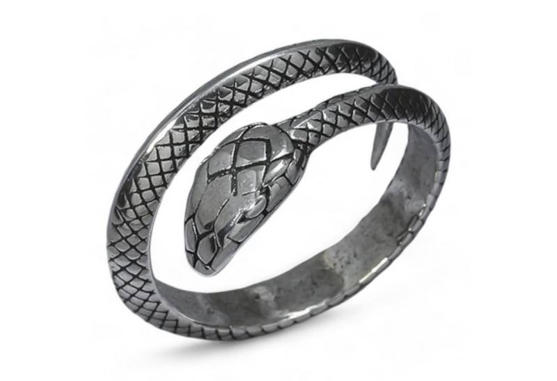 Eyecatcher Fingerring Schlangen Ring silberfarben One Size Snake Ring größenverstellbar, Größenverstellbar von Eyecatcher