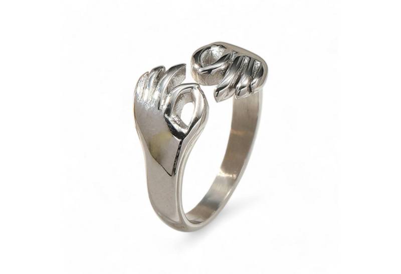 Eyecatcher Fingerring Statement Ring Alles Ok Finger Symbol Silber oder Gold, Statement Ring, Alles Ok Botschaft, Größenverstallbar von Eyecatcher