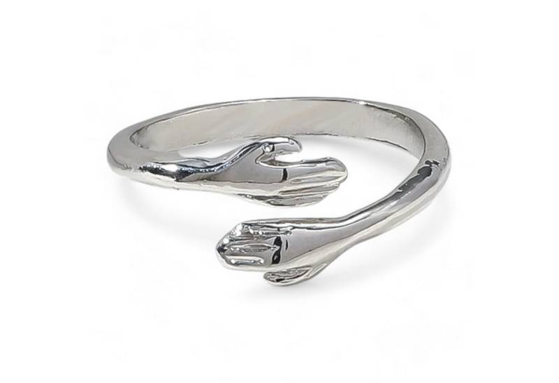 Eyecatcher Fingerring Verstellbare Umarmungsringe aus Kupfer in Gold- und Silberfarben HUG, Offener Ring, Hug Ring von Eyecatcher