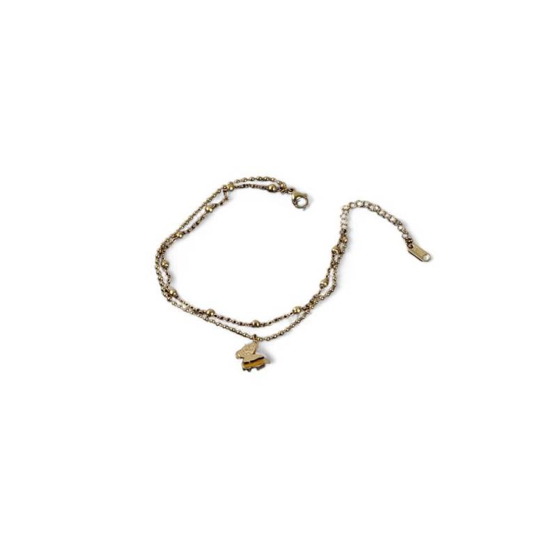 Eyecatcher Fußkette Elegantes Mehrreihiges Fußkettchen aus Edelstahl mit Schmetterling 20 (kein Set) von Eyecatcher