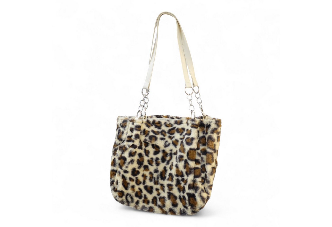 Eyecatcher Handtasche Flauschige Damen Schultertasche im Leoparden-Look – Weiche Plüsch-Hand (Einzeln) von Eyecatcher