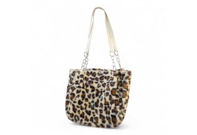 Eyecatcher Handtasche Flauschige Damen Schultertasche im Leoparden-Look – Weiche Plüsch-Hand (Einzeln) von Eyecatcher