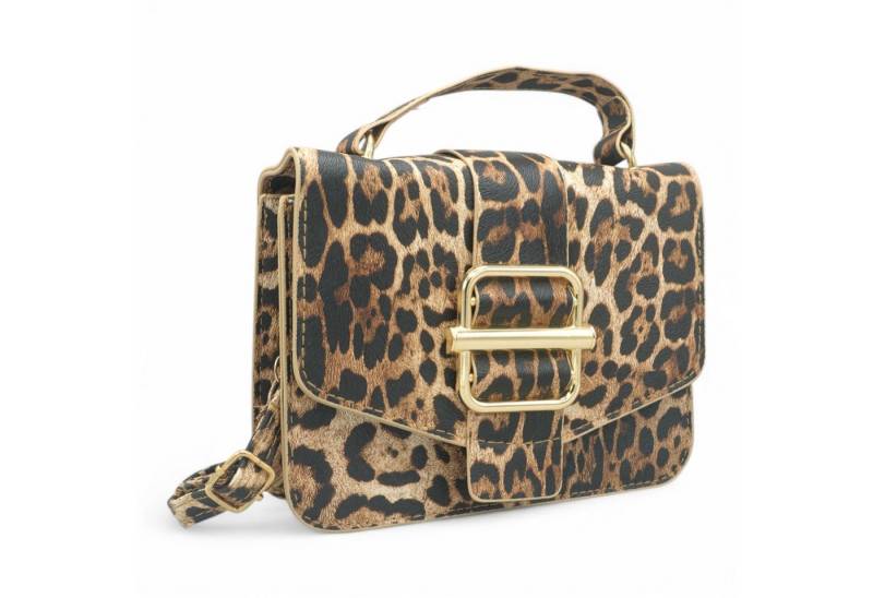 Eyecatcher Handtasche Glamour Leoparden-Handtasche mit goldener Schnalle – Stylisch & Elegan (Einzeln) von Eyecatcher