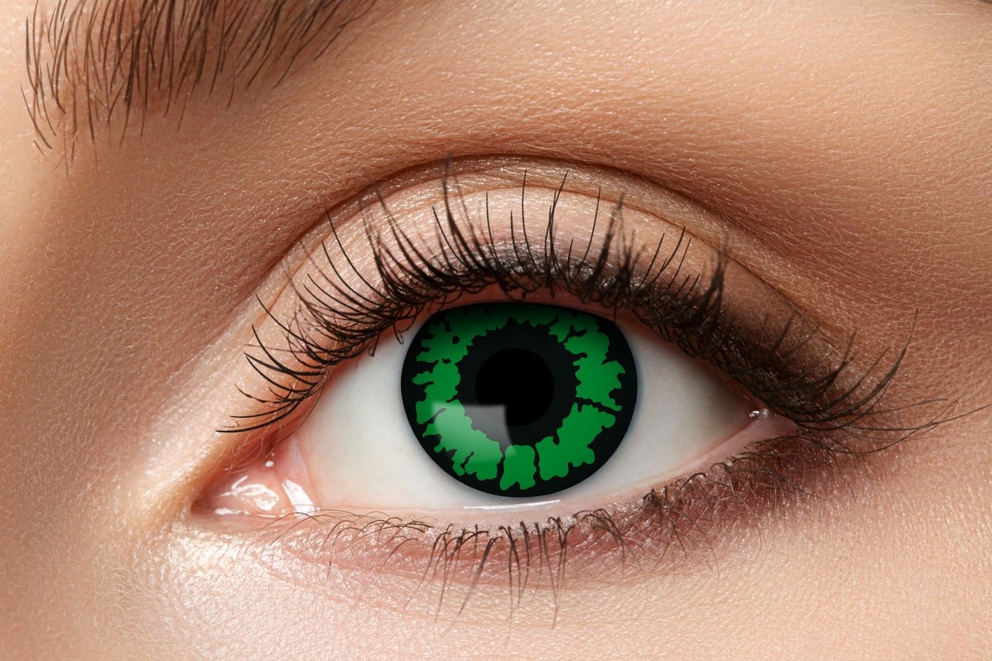 Eyecatcher Jahreslinsen Reptile grüne Kontaktlinse mit Minus Sehstärken von Eyecatcher
