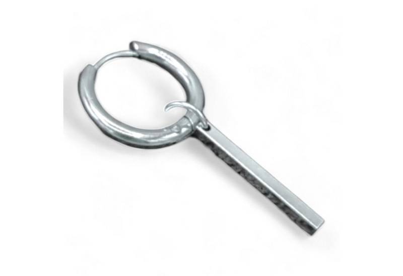 Eyecatcher Ohrklemme Ohrklemme Ohrclip Fake Ohrring mit Stab Silberfarben (Einzeln) von Eyecatcher