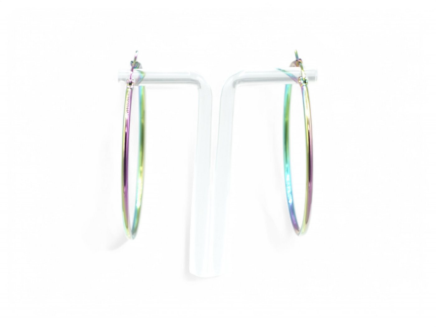 Eyecatcher Paar Creolen Exklusive Edelstahl-Creolen mit Regenbogeneffekt (Paar) von Eyecatcher