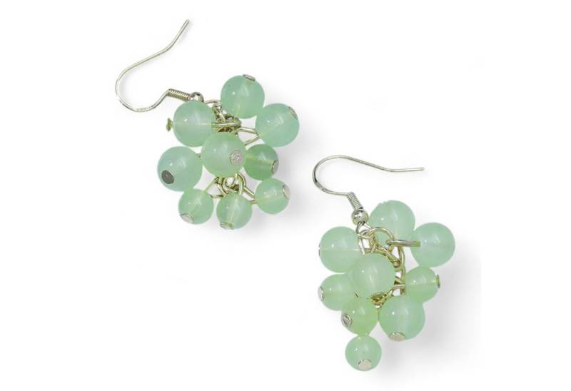 Eyecatcher Fingerring Trauben Ohrhaken. Grüne Winzer Ohrringe. von Eyecatcher