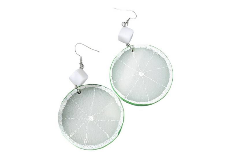 Eyecatcher Paar Ohrhaken Zitronen oder Limetten Ohrringe mit Zuckerwürfel lustiger Schmuck von Eyecatcher
