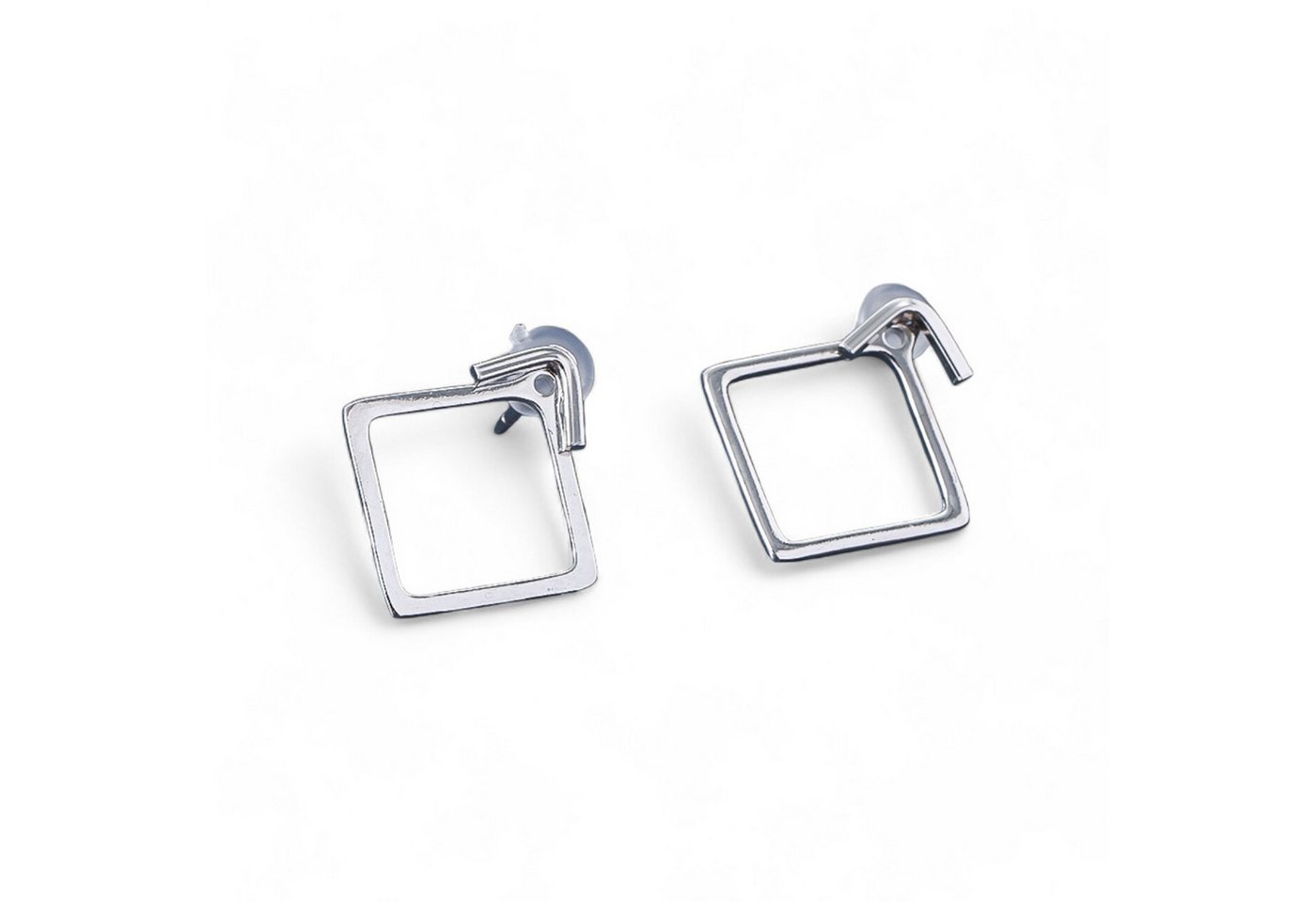 Eyecatcher Paar Ohrstecker 925 Sterling Silber minimalistische silberne Quadratohrringe geometris (Paar) von Eyecatcher