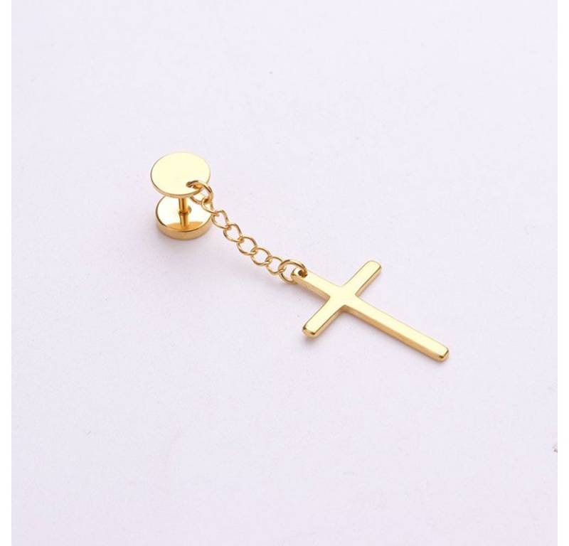 Eyecatcher Paar Ohrstecker Ohrringe mit hängender Feder oder Kreuz Creolen Ohrstecker (Set) von Eyecatcher