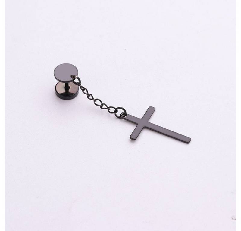 Eyecatcher Paar Ohrstecker Ohrringe mit hängender Feder oder Kreuz Creolen Ohrstecker (Set) von Eyecatcher