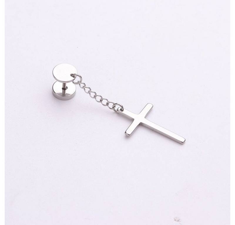 Eyecatcher Paar Ohrstecker Ohrringe mit hängender Feder oder Kreuz Creolen Ohrstecker (Set) von Eyecatcher