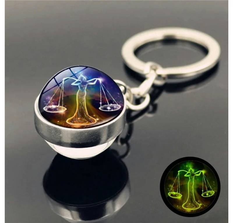 Eyecatcher Schlüsselanhänger Sternzeichen Schlüsselanhänger Holobild in Glaskugel von Eyecatcher