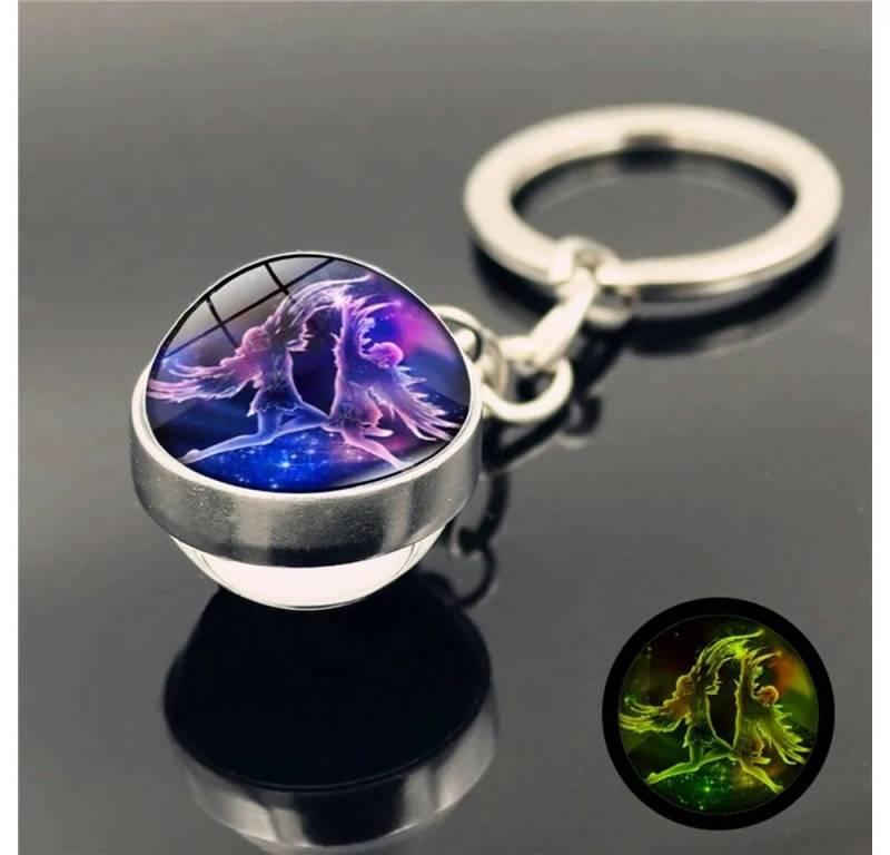 Eyecatcher Schlüsselanhänger Sternzeichen Schlüsselanhänger Holobild in Glaskugel von Eyecatcher
