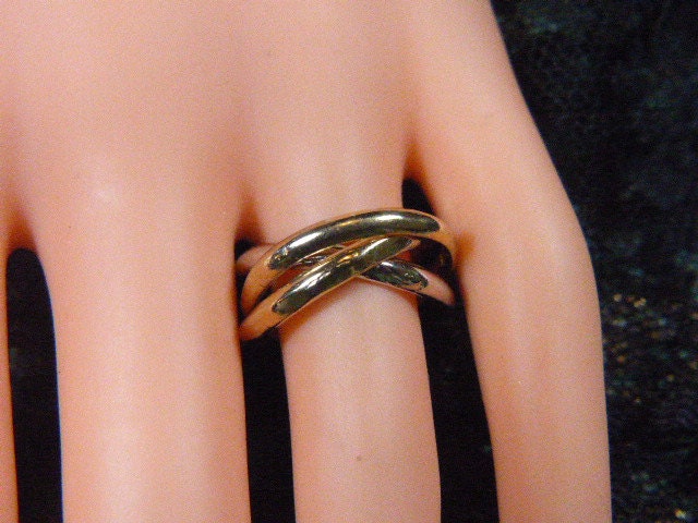 Vintage Gold Und Silber "Puzzle" Ring Größe 6, 75 - R-333 Vintage Gold Und Silber "Puzzle" Ring Größe 6, 75 - R-333 von EyecatchersAttic