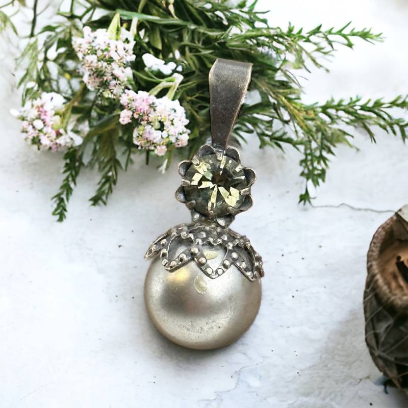 Alter Kettenanhänger Echt Silber Vintage Design Edel Geschenk Eyecatcher Anhänger Rar Selten Retro Zeitlos Edelstein von EyecatchersJuwellery