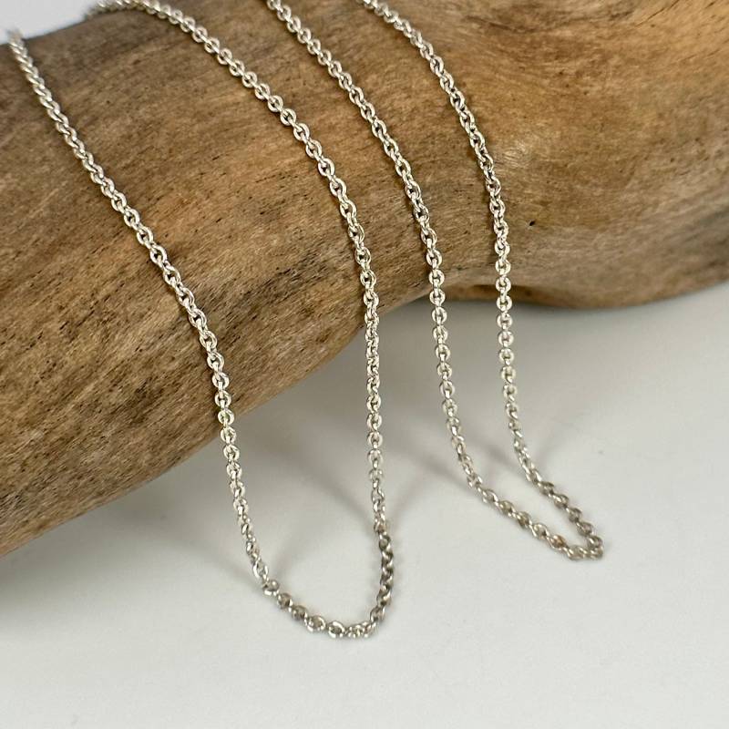 Ankerkette 835Er Silber 44cm Lang 1, 4mm Breit Vintage Silberkette Geschenk Patina Damen Halskette Eyecatcher Exklusiv Retro Zeitlos von EyecatchersJuwellery