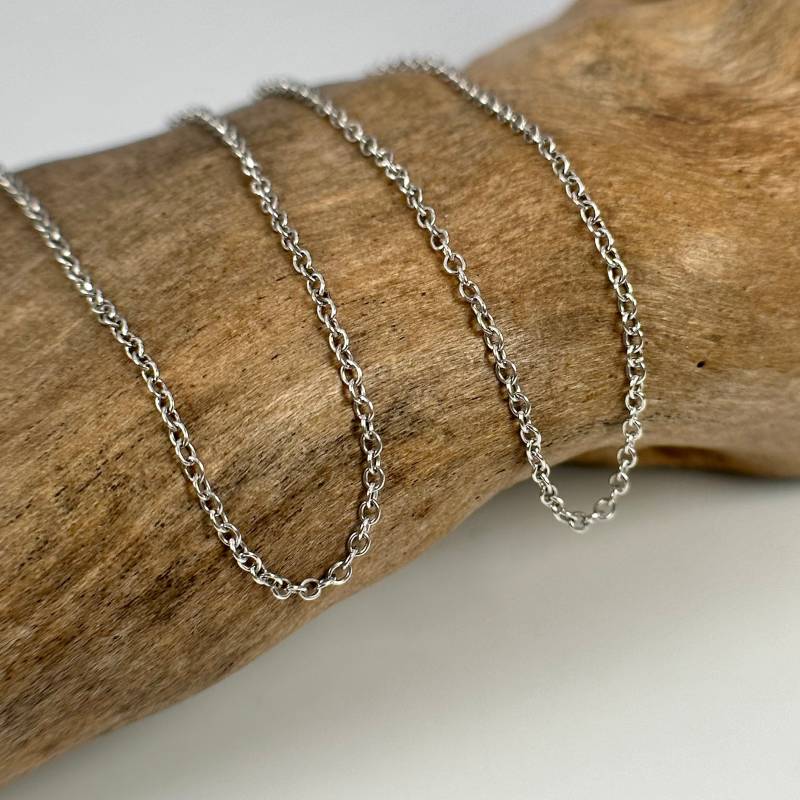 Ankerkette 925Er Silber 45cm Lang 1, 4mm Breit Vintage Silberkette Geschenk Patina Damen Halskette Eyecatcher Exklusiv Retro Zeitlos von EyecatchersJuwellery