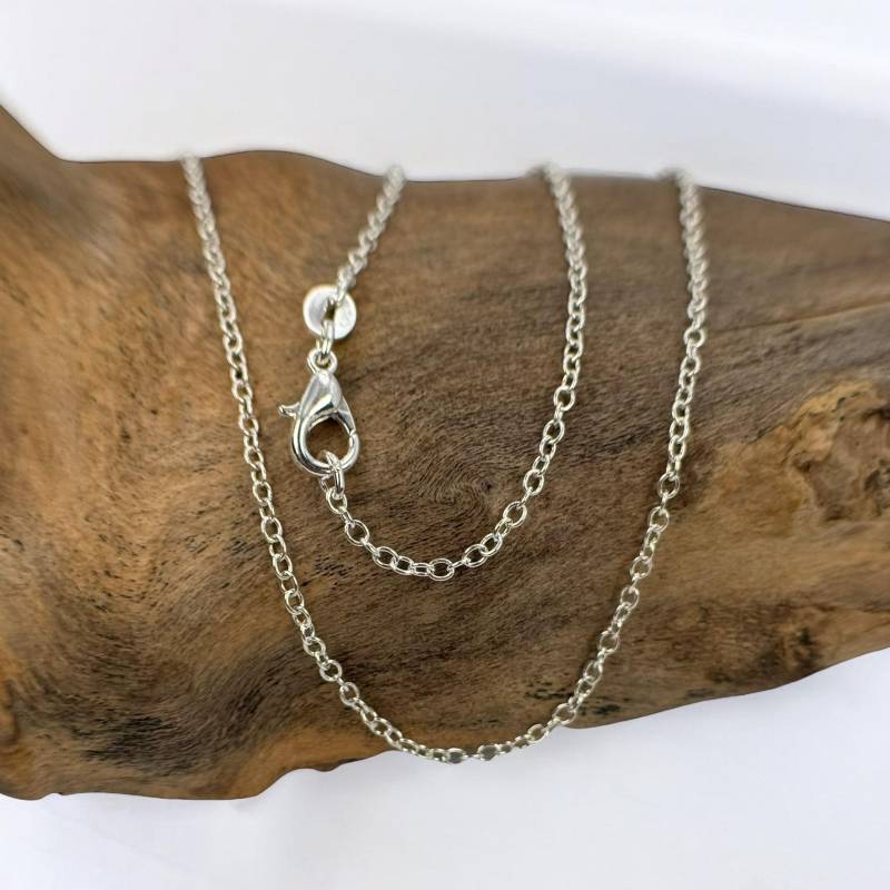 Ankerkette 925Er Silber 47cm Lang 1, 5mm Breit Vintage Silberkette Geschenk Patina Damen Halskette Eyecatcher Exklusiv Retro Zeitlos von EyecatchersJuwellery