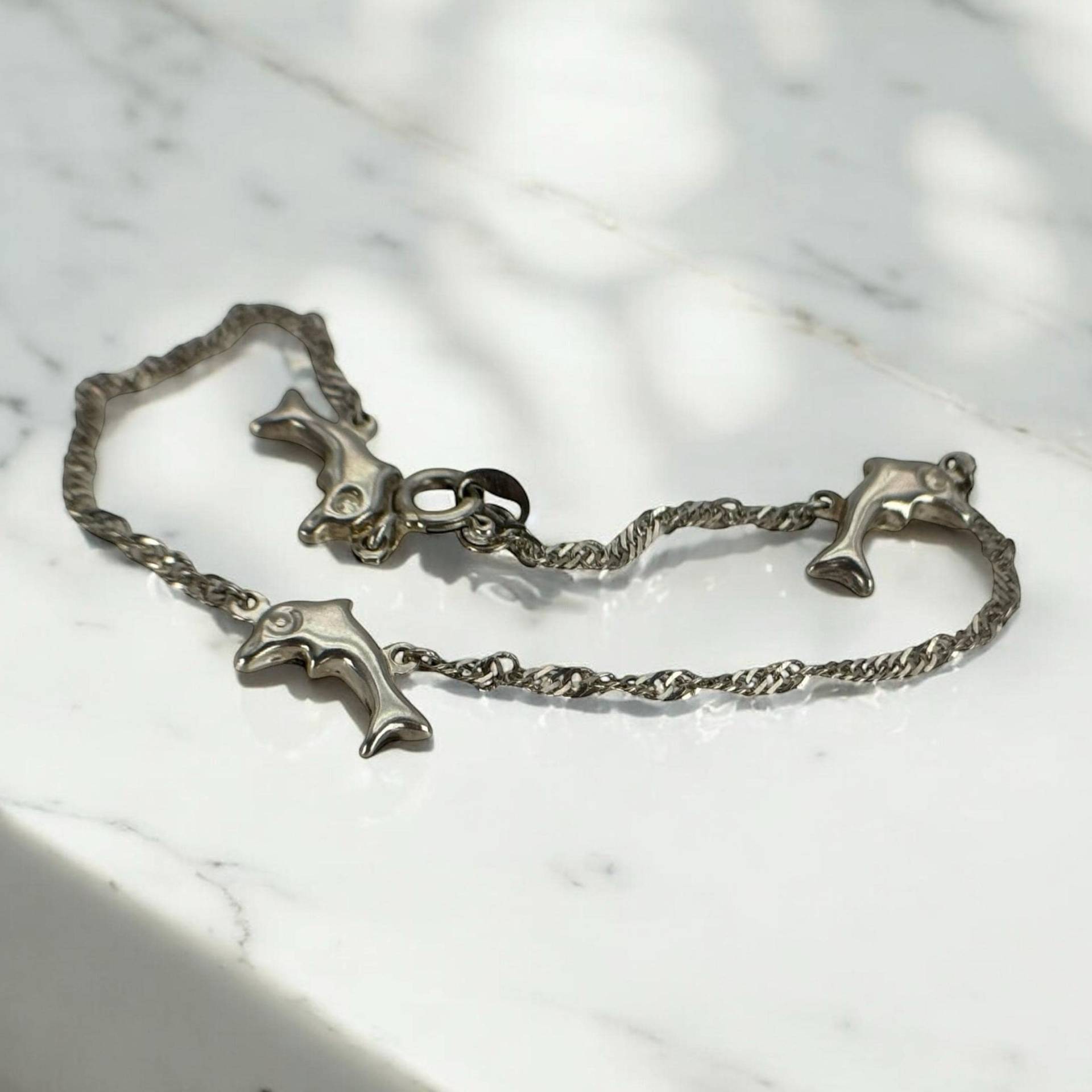 Armband 925Er Silber 15, 5cm Lang Delfin Vintage Geschenk Patina Luxus Accessoires Design Retro Zeitlos Kette Eyecatcher Kinder Singapur Armband 925Er Silber 15, 5cm Lang Delfin Vintage Geschenk Patina Luxus Accessoires Design Retro Zeitlos Kette Eyecatcher Kinder Singapur von EyecatchersJuwellery