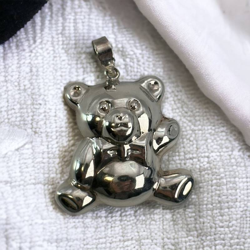 Bärchen Kettenanhänger 925Er Silber Groß Design Schmuck Mit Patina Luxus Anhänger Geburtstag Edel Zeitlos Kinder Teddybär Bär Teddy von EyecatchersJuwellery