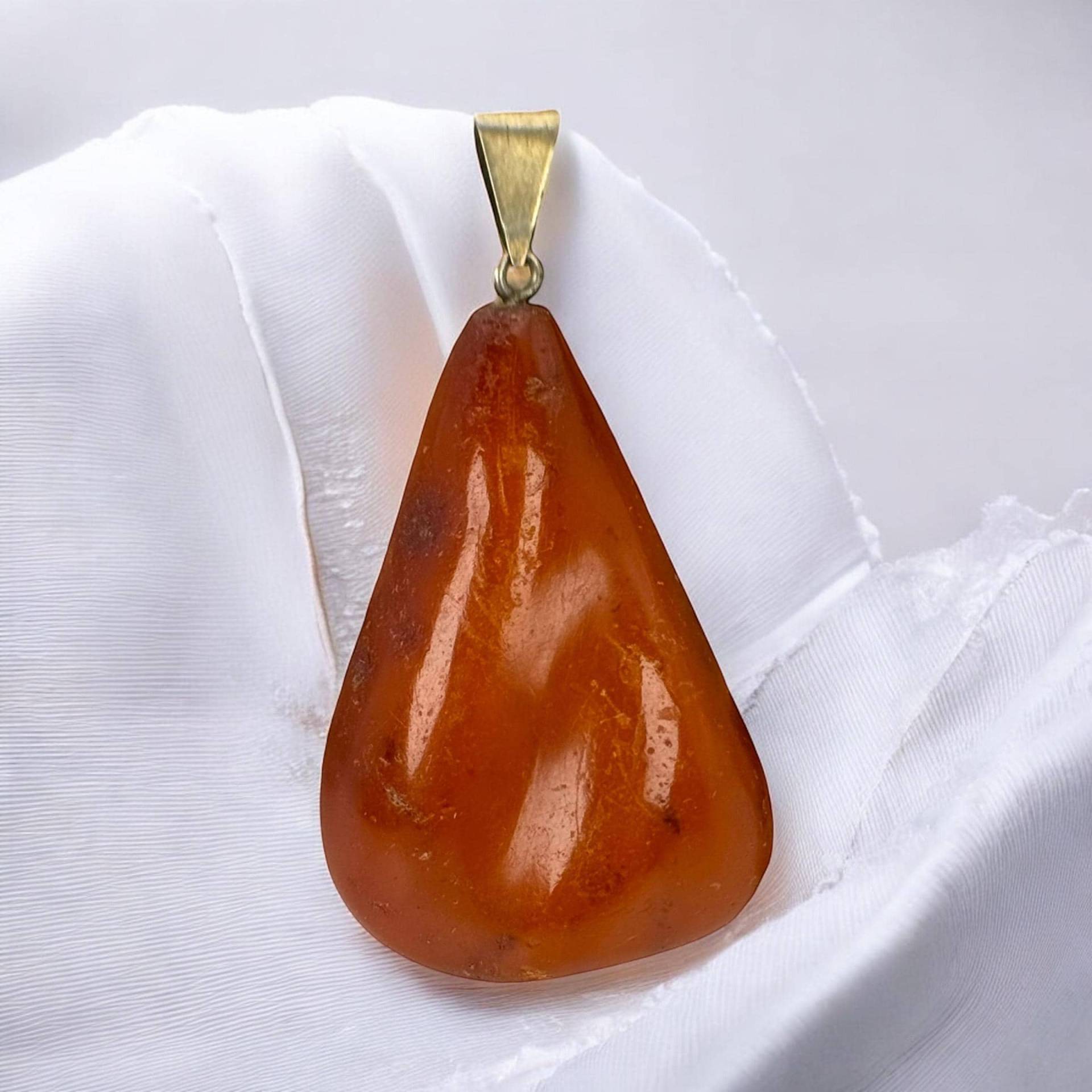 Bernstein Kettenanhänger 800Er Silber 53 X 28mm Edelstein Vintage Accessoires Anhänger Nachhaltiger Schmuck Geschenk Exklusiver Eyecatcher von EyecatchersJuwellery