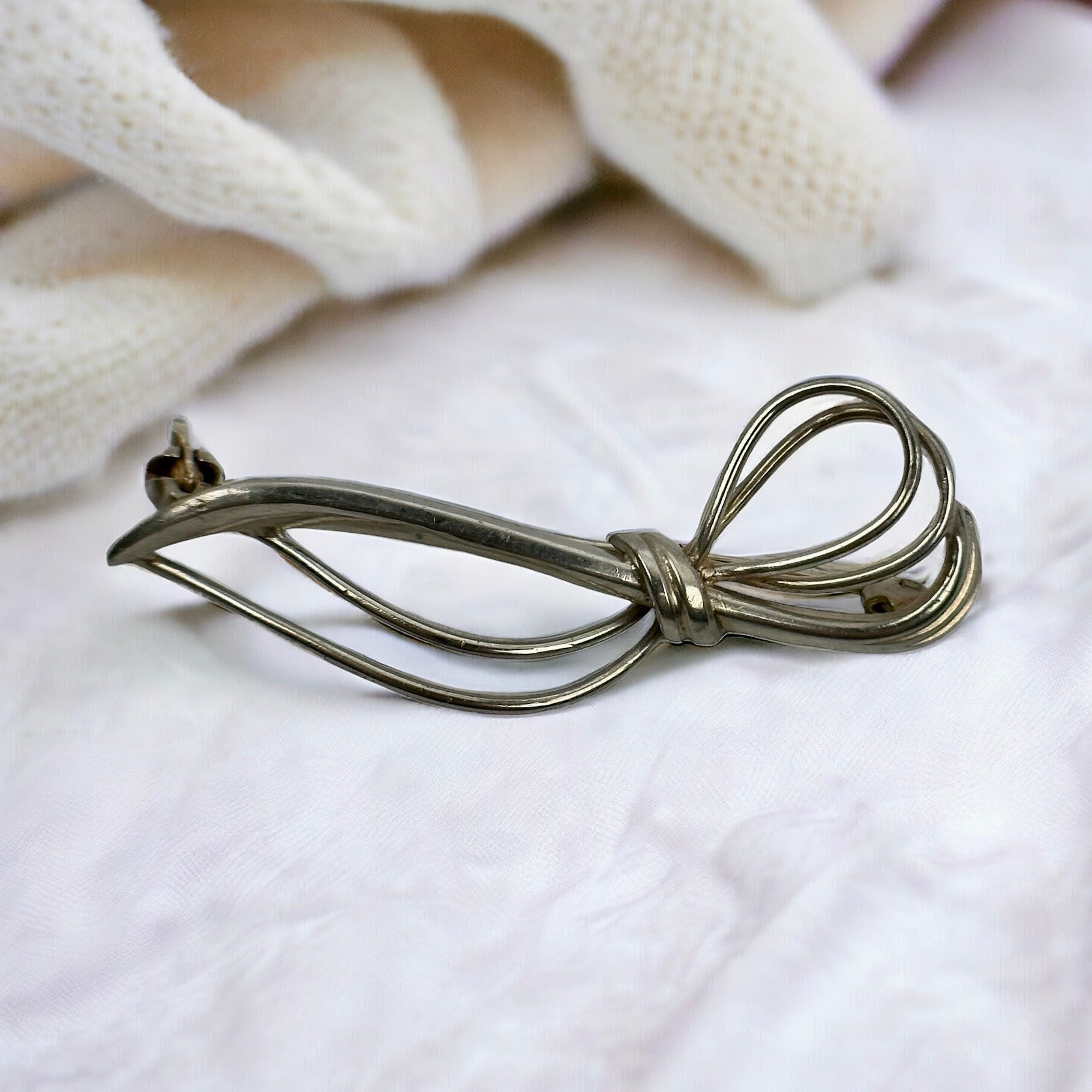 Brosche 800Er Silber Vintage Design Eyecatcher 49 X 20mm Luxus Retro Zeitlos Modern Exklusiv Accessoires von EyecatchersJuwellery