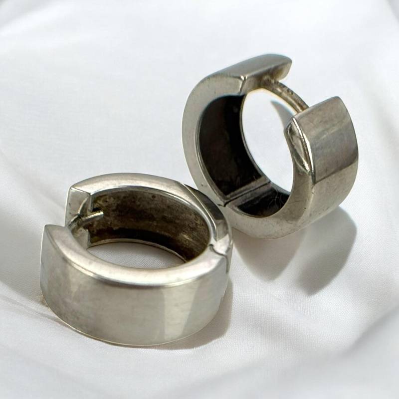 Creolen Ohrringe 925Er Silber 15mm Vintage Damen Geschenk Trend Exklusiv Eyecatcher Modern Zeitlos Fashion Rarität Luxus Scharniercreolen von EyecatchersJuwellery