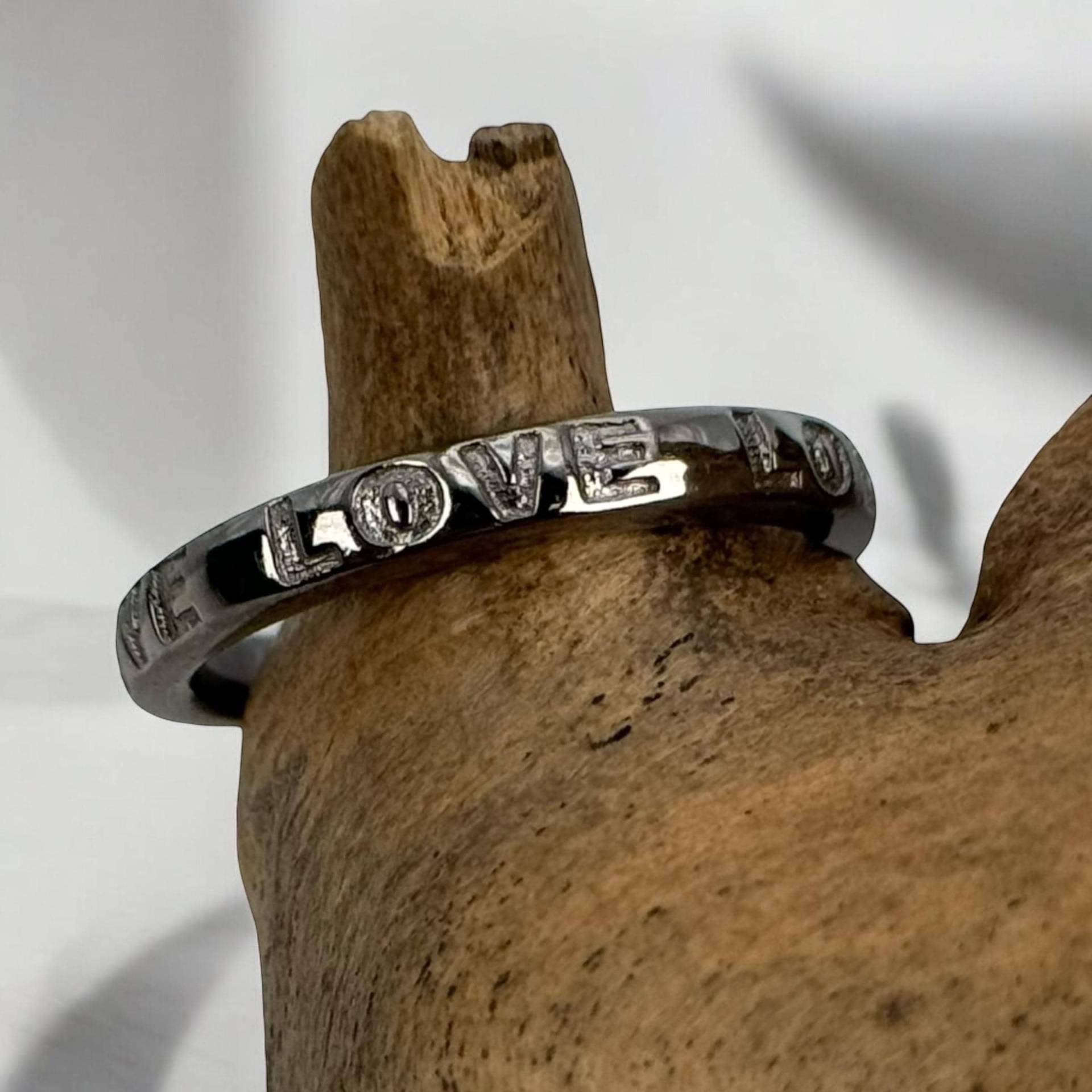 Damen Ring 925Er Silber Patina Gr. 54 17, 2mm Silberring Modern Geschenk Selten Rarität Rar Exklusiv Vintage Retro Zeitlos Design Love Liebe von EyecatchersJuwellery