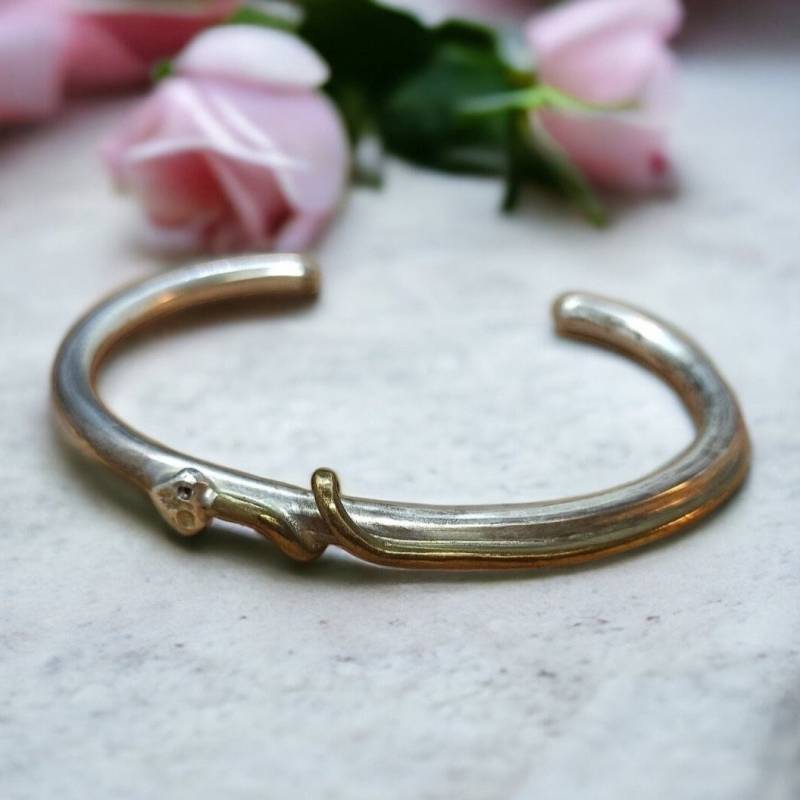 Design Armreif Vintage Echt Silber 5, 9cm Durchmesser Innen Mit Patina Eyecatcher Exklusiv Luxus Retro Massiv Rarität Selten von EyecatchersJuwellery