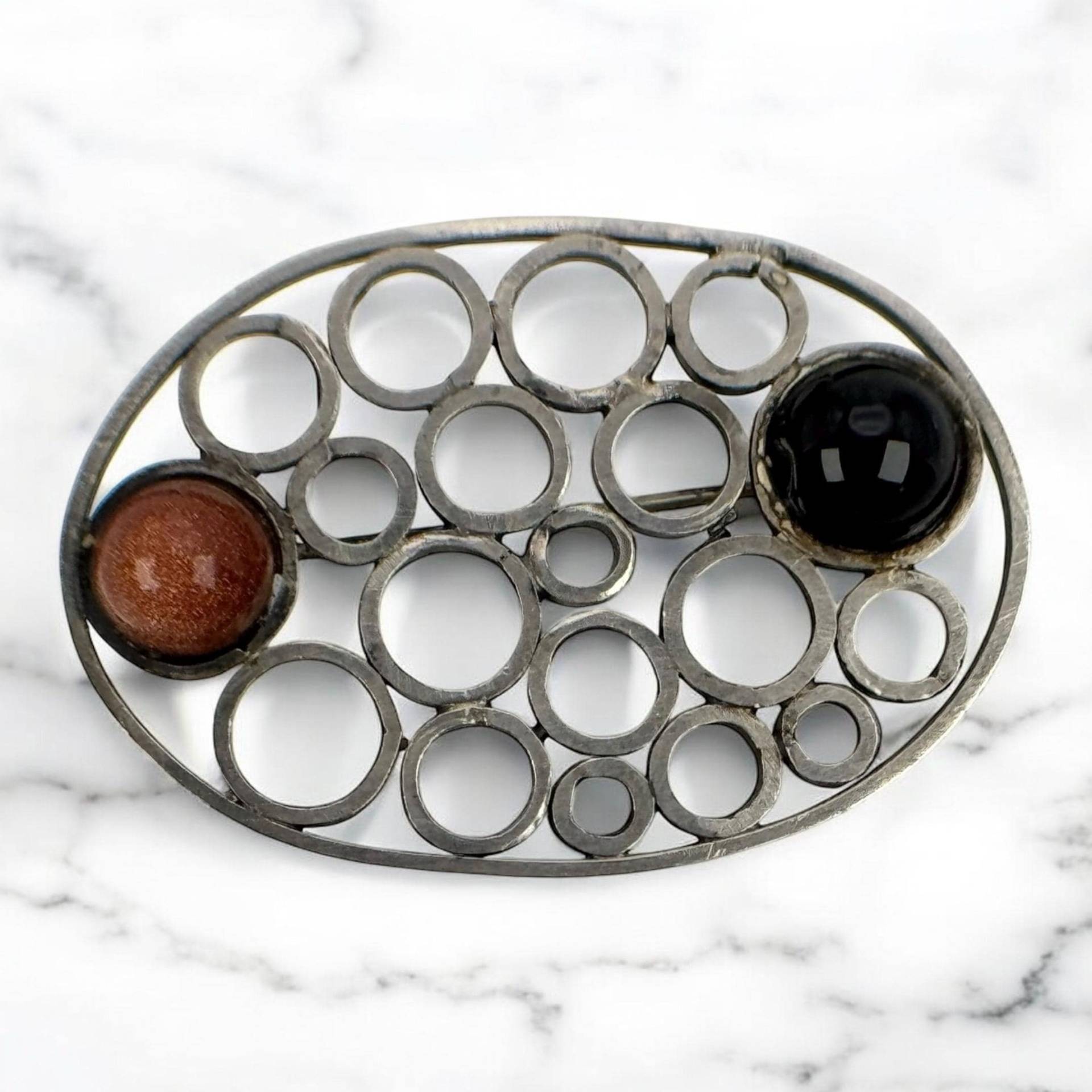 Design Brosche 925Er Silber 50 X 34mm Edel Damen Geschenk Oma Silberbrosche Vintage Luxus Elegant Exklusiv Selten Rar Rarität Art Deco von EyecatchersJuwellery