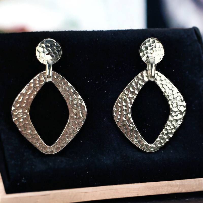 Design Hängeohrringe 925Er Silber 46 X 30mm Vintage Geschenk Damen Edel Patina Luxus Selten Rar Ohrringe Hängend Retro Modern Ohrstecker von EyecatchersJuwellery