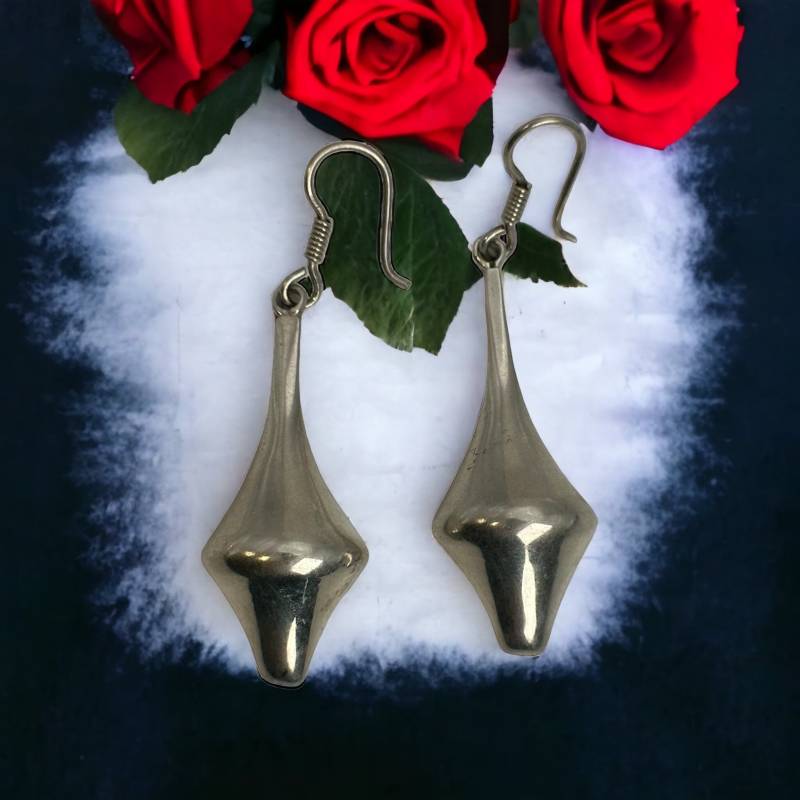 Design Hängeohrringe 925Er Silber 60 X 18mm Vintage Geschenk Damen Edel Patina Luxus Selten Rar Ohrringe Hängend Pendel von EyecatchersJuwellery